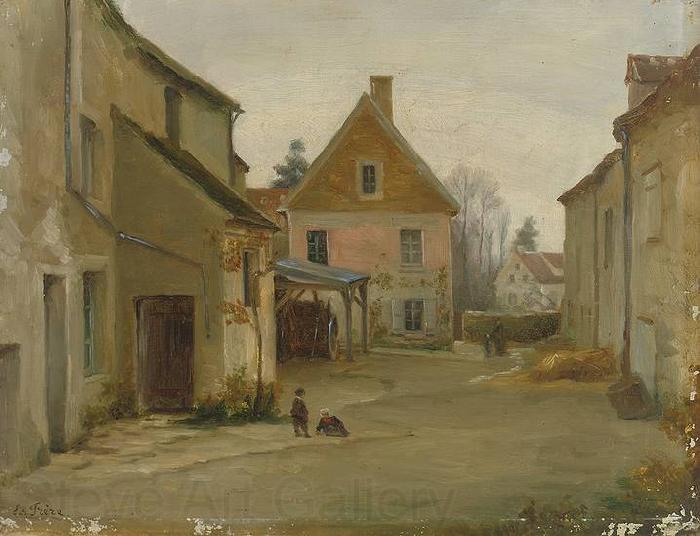 Pierre Edouard Frere Village street Norge oil painting art